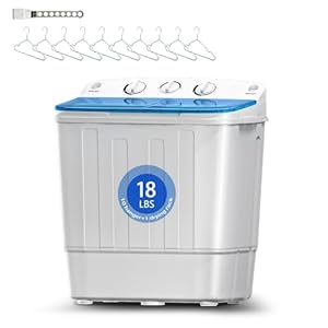 18lbs Transportable Twin Tub Washing Machine with ...
