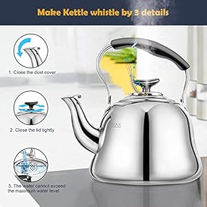   Tea-Kettle-Stovetop-Whistling-Teakettle-ClassicTeapot-Stainless-Steel-Tea-Pots-for-Stove-Top-with-Heat-resistant-Folding-Handle-Mirror-Finish-2-liters