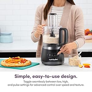   nutribullet-NBP50100-Food-Processor-450-Watts-with-7-Cup-Capacity-and-Stainless-Steel-Slice-Shred-Chop-and-Dough-Attachments-Black