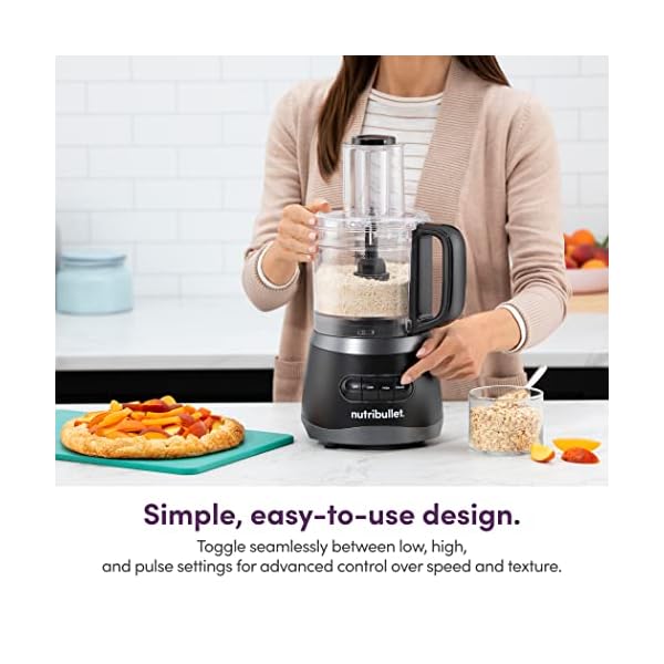   nutribullet-NBP50100-Food-Processor-450-Watts-with-7-Cup-Capacity-and-Stainless-Steel-Slice-Shred-Chop-and-Dough-Attachments-Black
