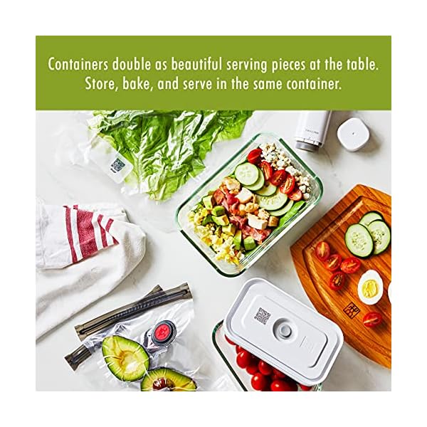 Zwilling fresh save 2 piece small glass airtight food storage container meal prep container  urban country home decor