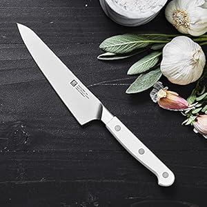 Zwilling pro le blanc 55 inch fine edge prep knife razor sharp blade white polymer handle made in germany  urban country home decor