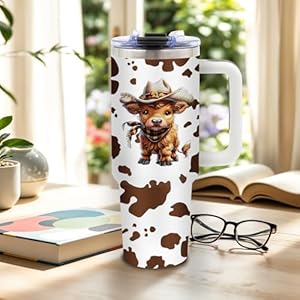   Yak-Tumbler-40-Oz-Highland-Cow-Design-Stainless-Steel-Insulated-Mug-with-Western-Flair-Gift-for-Farm-Lovers-Animal-Enthusiasts-Cowboy-Culture-Fans-and-Outdoor-Adventures