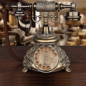 Telpalbronzeretrovintageantiquestylerotarydialbuttondesktelephonephonehomeofficetelephoneset Urban Country Home Decor Telpal bronze retro vintage antique style rotary dial button desk telephone phone home office telephone set urban country home decor