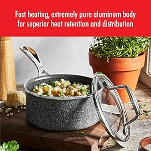 ZWILLING Vitale 1 qt Nonstick Saucepan with Lid Aluminum Scratch Resistant Made in Italy