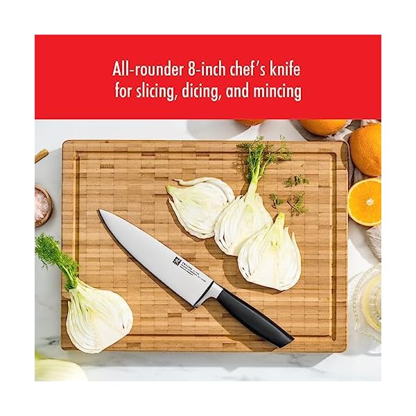 Zwilling all star 8 inch chef knife razor sharp german knife made in company owned german factory with special formula steel perfected for almost 300 years dishwasher safe rose gold end cap  urban country home decor