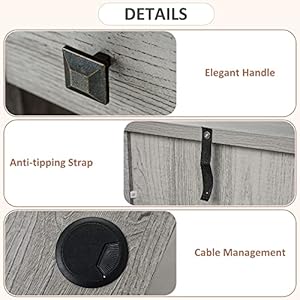 HOMCOM Vintage Executive Computer Desk, Home Office Work Station, Student Table with Cabinet & 3 Drawers for Hanging Files, Grey HOMCOM Vintage Executive Computer Desk Home Office Work Station Student Table with Cabinet 3 Drawers for Hanging Files Grey