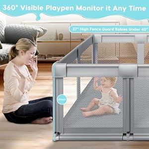   74-50-Large-Baby-Playpen-Baby-Playard-for-Babies-and-Toddlers-Baby-Fence-Play-Pens-for-Indoor-Outdoor-Sturdy-Safety-Play-Yard-with-Soft-Breathable-Mesh-Anti-Fall-Grey