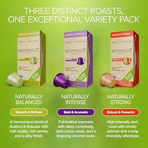 Organic USDA Bestpresso Coffee Aluminum Espresso Pods For Nespresso Original Machine 120 Pack (Variety Pack) Organic USDA Bestpresso Coffee Aluminum Espresso Pods For Nespresso Original Machine 120 Pack Variety Pack
