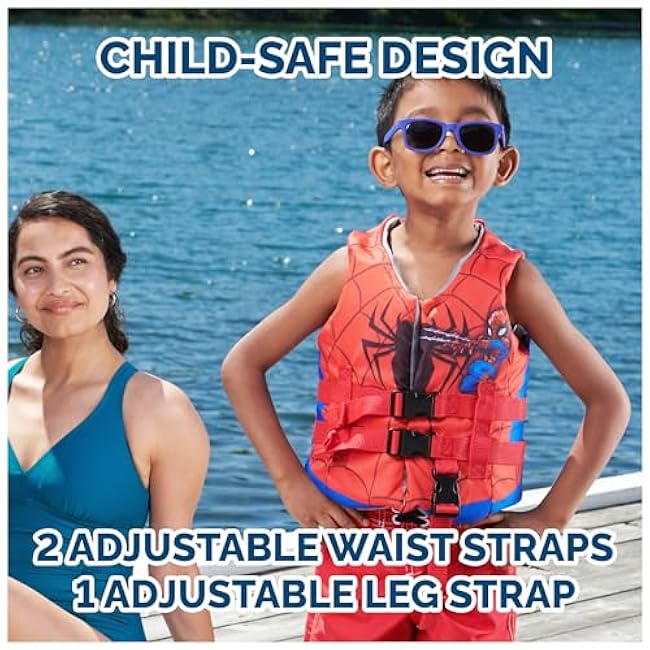 SwimWays Marvel Swim Trainer Life Jacket, US Coast Guard Approved Life Vest Kids Swim Vest