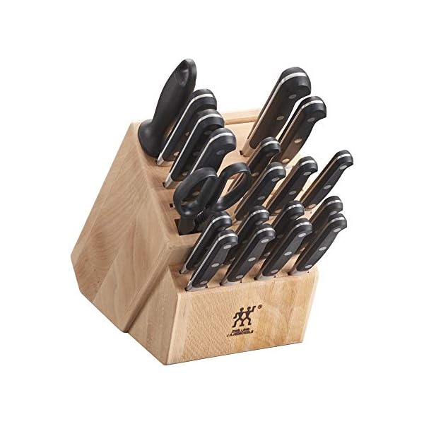 Zwilling professional s 20 piece razor sharp german block knife set made in company owned german factory with special formula steel perfected for almost 300 years dishwasher safe  urban country home decor