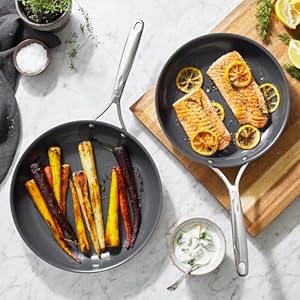 Zwilling spirit energy 2 pc stainless steel ceramic nonstick 10 in 12 in fry pan set  urban country home decor