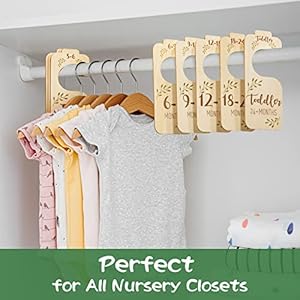  Baby-Closet-Dividers-for-Clothes-Organizer-Set-of-8-Beautiful-Wooden-Double-Sided-Baby-Clothes-Size-Hanger-Organizer-from-Newborn-to-24-Months-for-Boho-Nursery-Decor