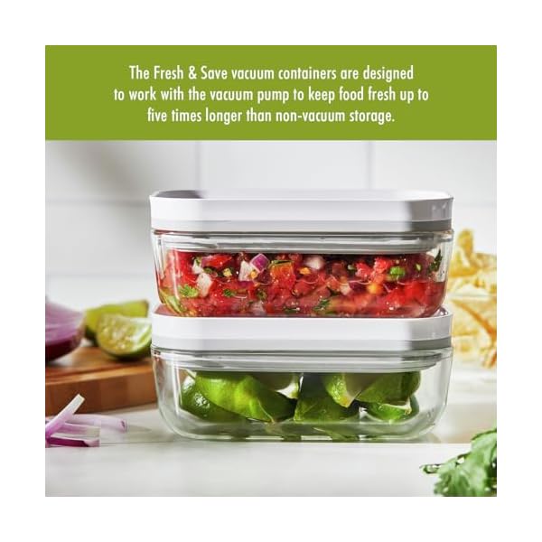 Zwilling fresh save 2 piece small glass airtight food storage container meal prep container  urban country home decor
