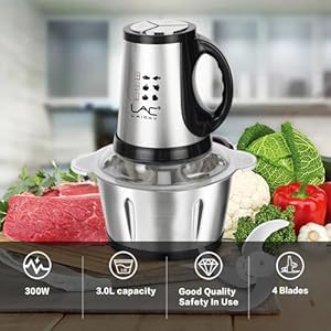 12 Cup Food Processors with Handle, Meat Grinder Veggie Chopper with Stainless Steel Bowl 300W Electric Food Processors,3 Speed,1 pieces 4 Spatula for Baby Food,Meat,Vegetables,Fruits 12 Cup Food Processors with Handle Meat Grinder Veggie Chopper with Stainless Steel Bowl 300W Electric Food Processors3 Speed1 pieces 4 Spatula for Baby FoodMeatVegetablesFruits