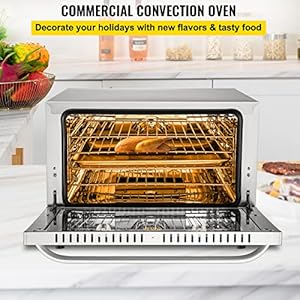   VEVOR-Commercial-Convection-Oven-47L43Qt-Half-Size-Conventional-Oven-Countertop-1600W-4-Tier-Toaster-wFront-Glass-Door-Electric-Baking-Oven-wTrays-Wire-Racks-Clip-Gloves-120V