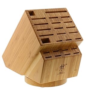 Zwilling JA Henckels 26 Slot Bamboo Swivel Knife Block