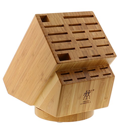 Zwilling JA Henckels 26 Slot Bamboo Swivel Knife Block