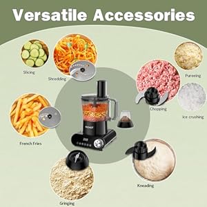 12 Cup Food Processor & Vegetable Chopper,French-Fry-Cutter, Stepless Speed,Digital Timer,Large Feed Chute,Ice Creshing,Chopping, Shredding, Slicing and Doughing,600W for Home Use,Black 12 Cup Food Processor Vegetable ChopperFrench Fry Cutter Stepless SpeedDigital TimerLarge Feed ChuteIce CreshingChopping Shredding Slicing and Doughing600W for Home UseBlack