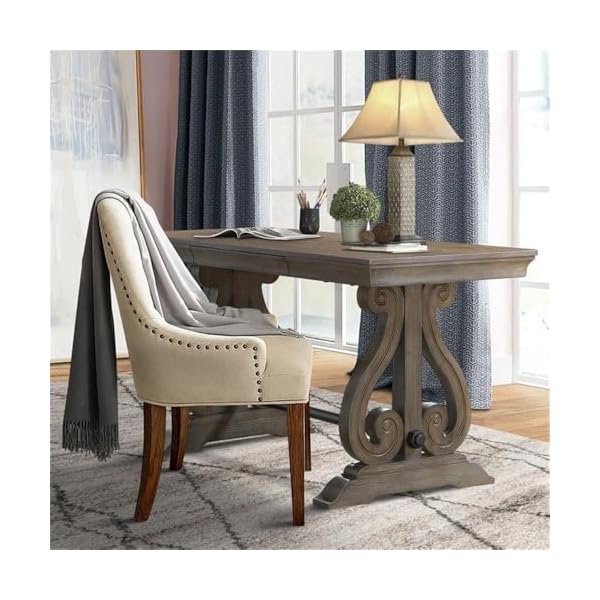 Homelegance hidden drawer writing desk 60 w antique gray  urban country home decor