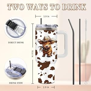   Yak-Tumbler-40-Oz-Highland-Cow-Design-Stainless-Steel-Insulated-Mug-with-Western-Flair-Gift-for-Farm-Lovers-Animal-Enthusiasts-Cowboy-Culture-Fans-and-Outdoor-Adventures