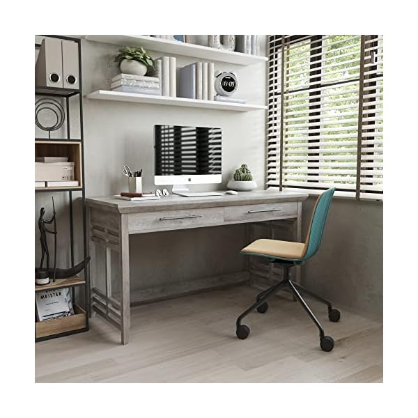   BELLEZE-Modern-Simple-Home-Office-Computer-Laptop-Writing-Desk-Wood-Study-Table-Workstation-with-Drawers-55-Inch-Norrell-Gray-Wash