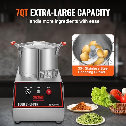 VEVOR-Food-Processor-Vegetable-Chopper-7-Quart-Bowl-750W-Food-Grade-Stainless-Steel-Food-Processor-Chopper-with-2-Extra-S-Curve-Blades-Multifunctional-for-Chopping-Vegetables-Meat-Grains-Nuts VEVOR Food Processor Vegetable Chopper 7 Quart Bowl 750W Food Grade Stainless Steel Food Processor Chopper with 2 Extra S Curve Blades Multifunctional for Chopping Vegetables Meat Grains Nuts