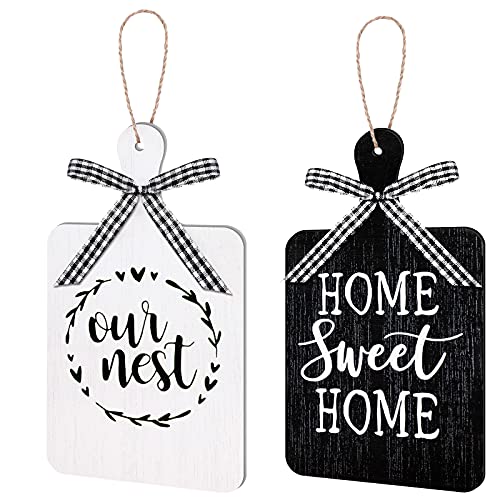 2-Pieces-Farmhouse-Tiered-Tray-Decor-Home-Wood-Sign-Our-Nest-Cutting-Board-Sign-Farmhouse-Wood-Hanging-Wall-Art-Sign-Rustic-Wood-Sign-for-Home-Dining-Living-Room-Bar-Cafe-Decoration 2 Pieces Farmhouse Tiered Tray Decor Home Wood Sign Our Nest Cutting Board Sign Farmhouse Wood Hanging Wall Art Sign Rustic Wood Sign for Home Dining Living Room Bar Cafe Decoration