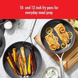 Zwilling spirit energy 2 pc stainless steel ceramic nonstick 10 in 12 in fry pan set  urban country home decor