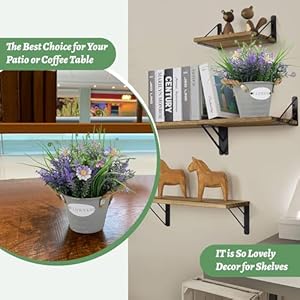 Fake Plants Purple Lavender Flowers in Pot 10 Tall Faux Artificial Potted Plant Greenery for Home Office Patio Coffee Table Farmhouse Aesthetic Bedroom Bathroom Decor