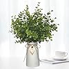 Realistic Artificial Eucalyptus Plant in Ceramic Vase Fake Greenery for Home and Office Decor Low Maintenance Desk Plant
