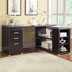 Coasteryvettelshapedeskcappuccino Urban Country Home Decor Coaster yvette l shape desk cappuccino urban country home decor