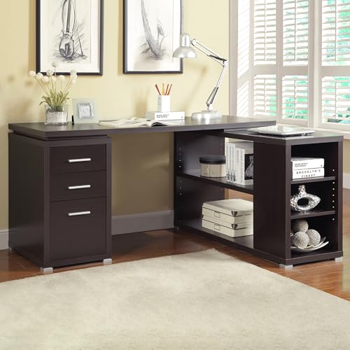 Coasteryvettelshapedeskcappuccino Urban Country Home Decor Coaster yvette l shape desk cappuccino urban country home decor