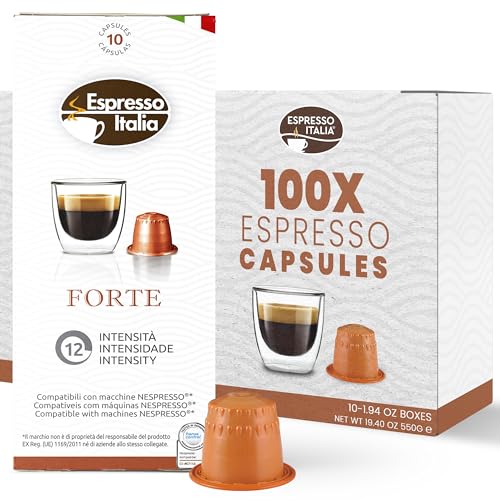 ESPRESSO-ITALIA-Capsules-Compatible-with-Nespresso-Machines-100-Count-FORTE-Italian-Coffee-Pods-Expresso-Intensity-12 ESPRESSO ITALIA Capsules Compatible with Nespresso Machines 100 Count FORTE Italian Coffee Pods Expresso Intensity 12