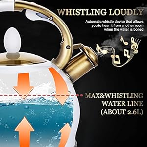   SUSTEAS-Stove-Top-Whistling-Tea-Kettle-Food-Grade-Stainless-Steel-Teakettle-Teapot-with-Cool-Touch-Ergonomic-Handle-With-1-Silicone-Pinch-Mitt-Included-264-QuartWHITE