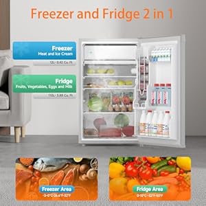   43-CuFt-Mini-Fridge-With-Freezer-Single-Door-Mini-Fridge-w7-Settings-Temperature-Adjustable-Mini-Refrigerator-for-Apartment-Bedroom-Office-Dorm-Grey
