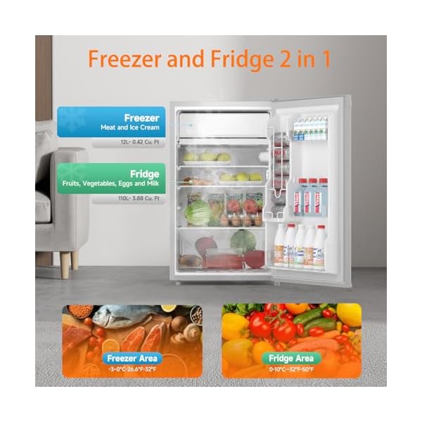   43-CuFt-Mini-Fridge-With-Freezer-Single-Door-Mini-Fridge-w7-Settings-Temperature-Adjustable-Mini-Refrigerator-for-Apartment-Bedroom-Office-Dorm-Grey