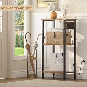   Tall-End-Table-with-Charging-Station-3-Tier-Narrow-Tall-Nightstand-with-Storage-Slim-Side-Table-with-USB-Ports-and-Outlets-for-Bedroom-Living-Room-Office-Rustic-Brown-and-Black