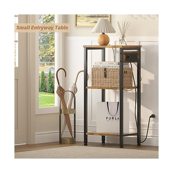   Tall-End-Table-with-Charging-Station-3-Tier-Narrow-Tall-Nightstand-with-Storage-Slim-Side-Table-with-USB-Ports-and-Outlets-for-Bedroom-Living-Room-Office-Rustic-Brown-and-Black