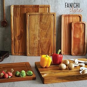 XL Acacia Wood Cutting Board (20x15x1.5in) and Wooden Butcher Block, Chopping Board-Reversible Multipurpose For Meat, Cheese Board, Vegetables, Bread with Juice Groove, Cracker Holder & Inner Handles XL Acacia Wood Cutting Board 20x15x15in and Wooden Butcher Block Chopping Board Reversible Multipurpose For Meat Cheese Board Vegetables Bread with Juice Groove Cracker Holder Inner Handles