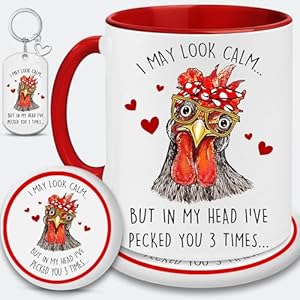 Chicken Gifts Gifts For Chicken Lovers Chicken Mug I May Look Calm But In My Head Rooster Coffee Mug Rooster Cup Chicken Themed Gift Farm Cup