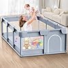   Baby-Playpen-74x50-Inch-Playpen-for-Babies-and-Toddlers-Play-Pen-Indoor-Outdoor-Active-Center-Sturdy-Safety-Playard-with-Anti-Slip-Suction-Cups-Skin-Friendly-Fabric-Large-Space-Baby-Fence
