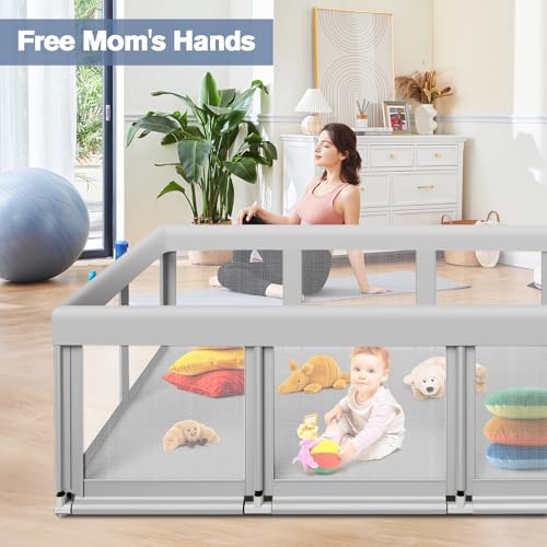 Large-Baby-Playpen-for-Babies-and-Toddlers-Playpen-7450-Large-Baby-Play-Yards-Indoor-Outdoor-Sturdy-Safety-Baby-Play-Pen-with-Soft-Breathable-Mesh-Toddlers-Activity-Center-with-Anti-Slip-Base Large Baby Playpen for Babies and Toddlers Playpen 7450 Large Baby Play Yards Indoor Outdoor Sturdy Safety Baby Play Pen with Soft Breathable Mesh Toddlers Activity Center with Anti Slip Base