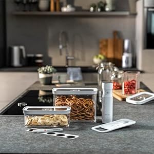 Zwillingfreshsavecubestorageorganizer5piecemediumsetpantryorganizersandstorageplasticbpafreeairtightdryfoodstoragecontainerforstoringalmondsbananachipsnutsandmore  Urban Country Home Decor Zwilling fresh save cube storage organizer 5 piece medium set pantry organizers and storage plastic bpa free airtight dry food storage container for storing almonds banana chips nuts and more  urban country home decor