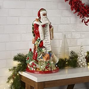   Fitz-and-Floyd-Holiday-Home-African-American-Santa-Ceramic-Figurine-Multicolored