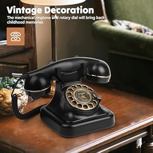 Sangynretrorotaryphonesforlandlineclassiccordeddeskphonevintageoldfashionedrotarytelephonewithringeroffredialfunctionforhomehouse Urban Country Home Decor Sangyn retro rotary phones for landline classic corded desk phone vintage old fashioned rotary telephone with ringer off redial function for home house urban country home decor