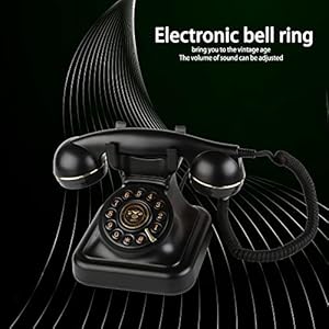 Retro landline telephone 1960s classic old fashioned corded dial cloth line phone vintage push button desk telephone for office home decor  urban country home decor