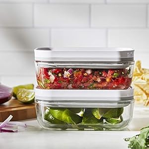 ZWILLING Fresh & Save 4-pc Small Glass Vacuum Sealer Food Storage Containers with Airtight Lids ZWILLING Fresh Save 4 pc Small Glass Vacuum Sealer Food Storage Containers with Airtight Lids