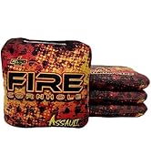 FIRE CORNHOLE | Cornhole Bags | ACL Pro Approved | Weather Resistant | Regulation Size and Weight...