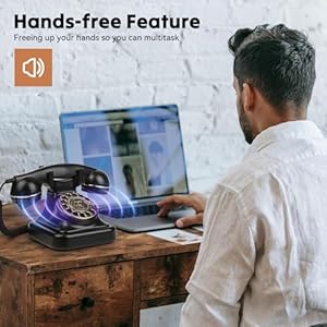 Sangynretrorotaryphonesforlandlineclassiccordeddeskphonevintageoldfashionedrotarytelephonewithringeroffredialfunctionforhomehouse Urban Country Home Decor Sangyn retro rotary phones for landline classic corded desk phone vintage old fashioned rotary telephone with ringer off redial function for home house urban country home decor